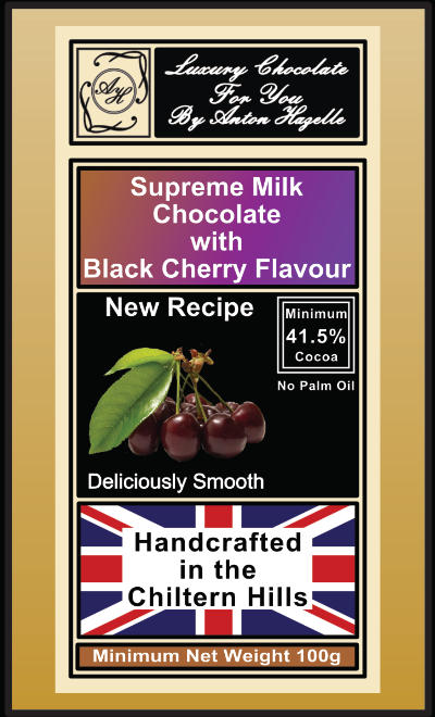 41.5% Supreme Milk Chocolate Black Cherry Flavour