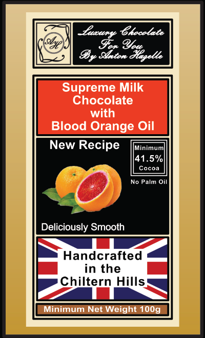 41.5% Supreme Milk Chocolate with Blood Orange Oil