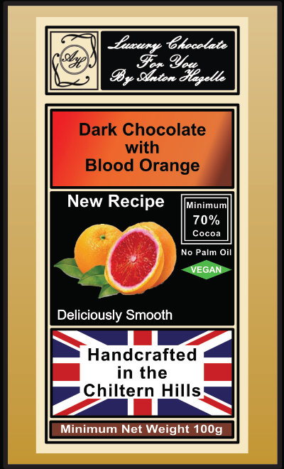 70%  Dark Chocolate with Blood Orange Oil