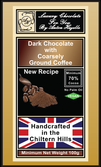 70% Dark Chocolate with Coarsley Ground Coffee