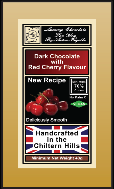 Mini Bar 70% Dark Chocolate with Red Cherry Flavour