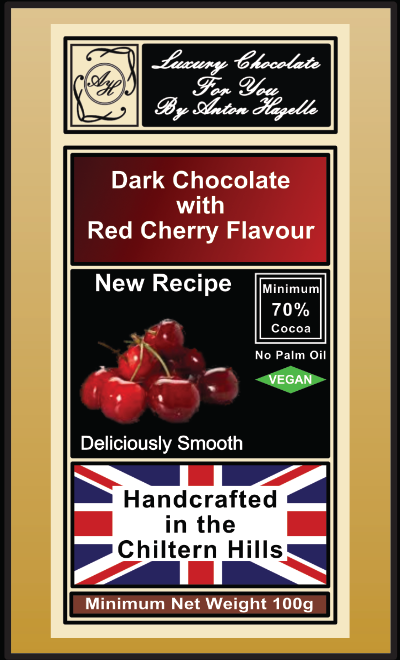 70%  Dark Chocolate with Red Cherry Flavour